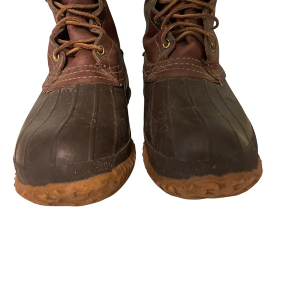L.L. Bean Vintage 10 Eyelet Lace Up Leather Hunting Duck Boots Size 9 Men's - Picture 7 of 13